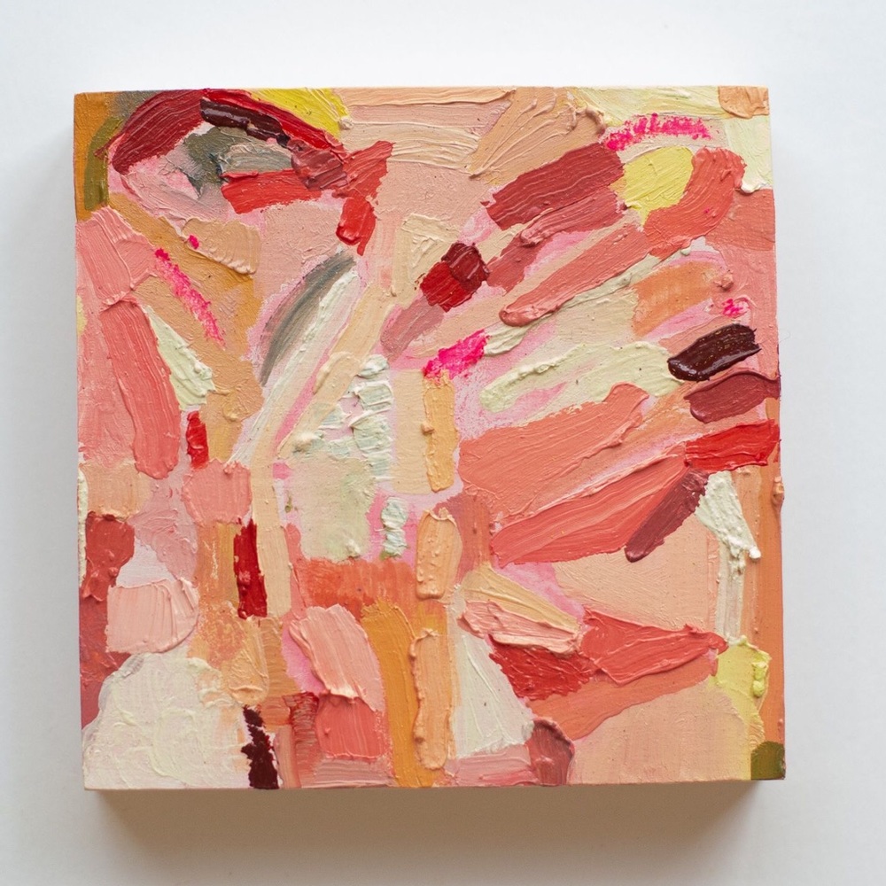 Original oil painting in the abstract expressionist style.